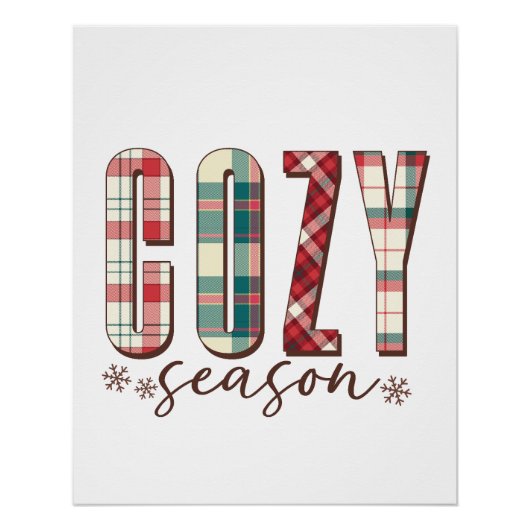 Kerstcadeau Cozy Seizoen Perfect Poster (Voorkant)
