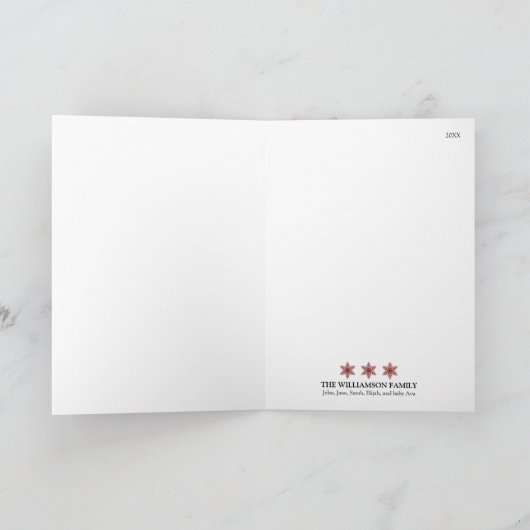 Kerstcadeau Custom Family Holiday Kaart (kastanjeb (Binnen)