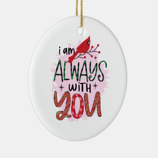 Kerstcadeau dat ik altijd bij je ben keramisch ornament (Rechts)