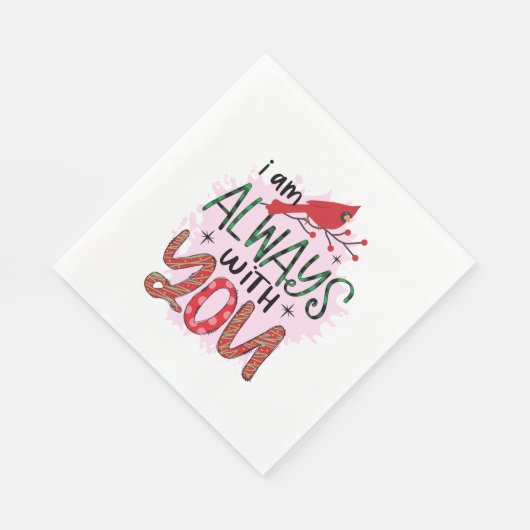 Kerstcadeau dat ik altijd bij je ben servet (Hoek)