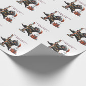 Kerstcadeau de meest stressvolle tijd van het jaar cadeaupapier (Hoek)