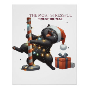 Kerstcadeau de meest stressvolle tijd van het jaar perfect poster