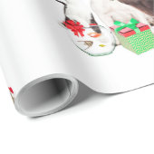 KERSTCADEAU DIEREN IN Santa Wrapping Papier (Rol Hoek)