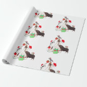 KERSTCADEAU DIEREN IN Santa Wrapping Papier (Uitgerold)