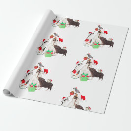 KERSTCADEAU DIEREN IN Santa Wrapping Papier