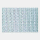 kerstcadeau donkerrood Blauwgroen ijs blauw zigzag Inpakpapier Vel (Voorkant 3)