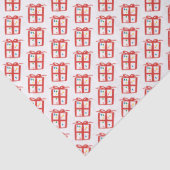 Kerstcadeau Doodle KERST Vakantie Rood Wit Tissuepapier (Detail)