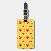 Kerstcadeau doos kerstmuts snoeprietje bagagelabel (Voorkant verticaal)