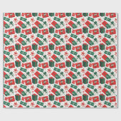 Kerstcadeau dozen cadeaupapier (Vlak)