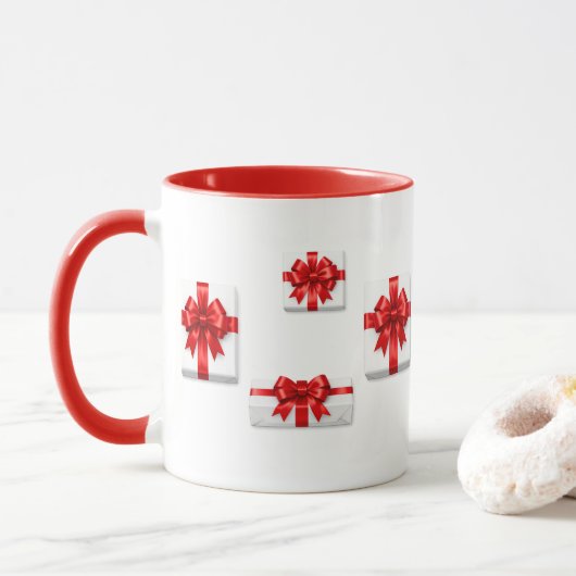 Kerstcadeau dozen mok (Met donut)