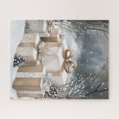 Kerstcadeau dozen Winter Sneeuw Legpuzzel (Horizontaal)