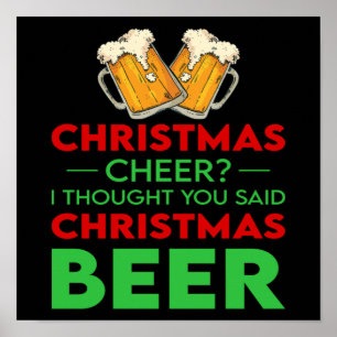 kerstcadeau Drink winterfeestdag Poster