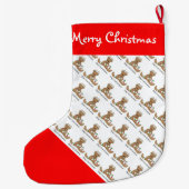 kerstcadeau/eerste kerstmis van baby grote kerstsok (Achterkant)