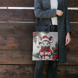 Kerstcadeau en Muis Tote Bag
