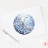 Kerstcadeau Engelen Kerststickers Ronde Sticker (Envelop)