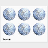 Kerstcadeau Engelen Kerststickers Ronde Sticker (Vel)