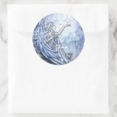 Kerstcadeau Engelen Kerststickers Ronde Sticker (Tas)