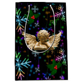 kerstcadeau, engelengel medium cadeauzakje (Voorkant)