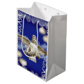 kerstcadeau, engelengel medium cadeauzakje (Voorkant Gekanteld)