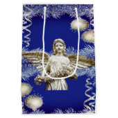 kerstcadeau, engelengel medium cadeauzakje (Achterkant)