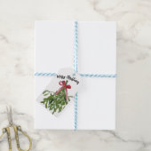Kerstcadeau-etiket met maretak cadeaulabel (Met Touw)
