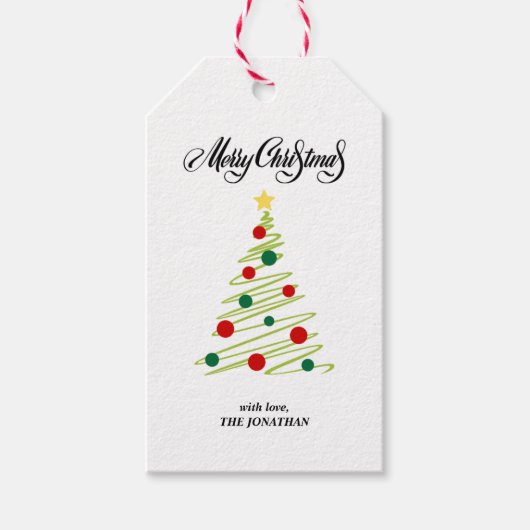 Kerstcadeau-etiketjes Cadeaulabel (Voorkant)