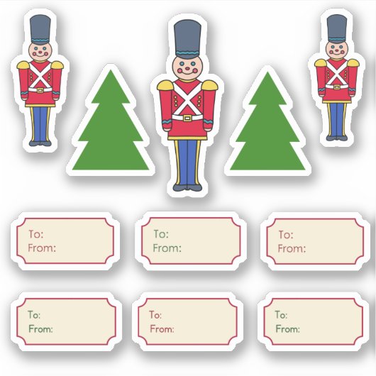 Kerstcadeau-etiketstickers Sticker (Voorkant)