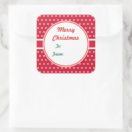 Kerstcadeau-etiketstickers Vierkante Sticker