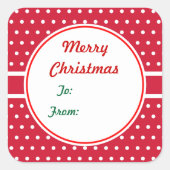 Kerstcadeau-etiketstickers Vierkante Sticker (Voorkant)