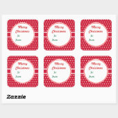 Kerstcadeau-etiketstickers Vierkante Sticker (Vel)