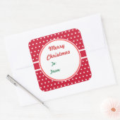 Kerstcadeau-etiketstickers Vierkante Sticker (Envelop)