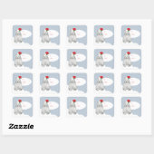 Kerstcadeau-etiketstickers Vierkante Sticker (Vel)