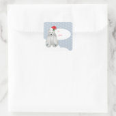 Kerstcadeau-etiketstickers Vierkante Sticker (Tas)