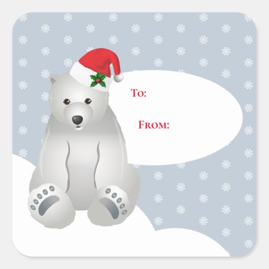 Kerstcadeau-etiketstickers Vierkante Sticker (Voorkant)