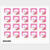 Kerstcadeau-etiketstickers Vierkante Sticker (Vel)