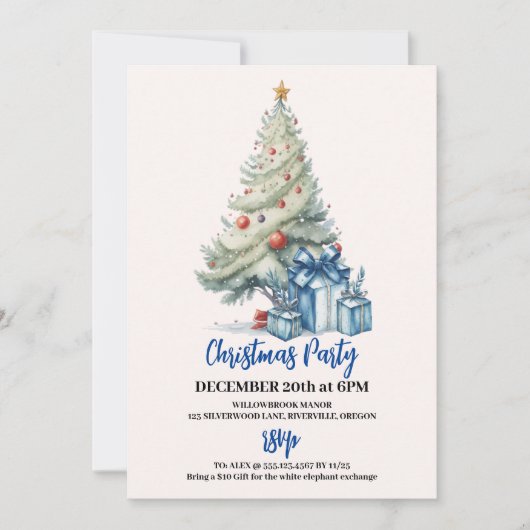 Kerstcadeau Exchange-feestdag Kaart (Voorkant)