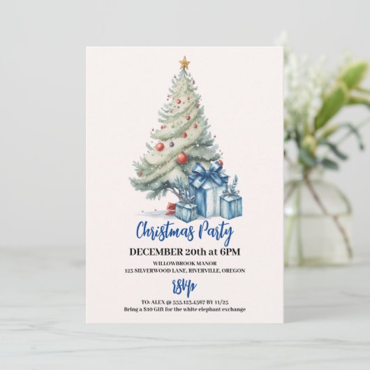 Kerstcadeau Exchange-feestdag Kaart (Staand voorkant)