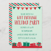 Kerstcadeau Exchange-feestdag Kaart (Voorkant / Achterkant)