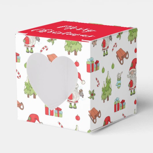 Kerstcadeau Favor Doos Bedankdoosjes (Voorkant Zijde)