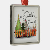 kerstcadeau favoriete ho Ho Metalen Ornament (Rechts)