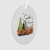 kerstcadeau favoriete ho Ho Ornament (voorkant)