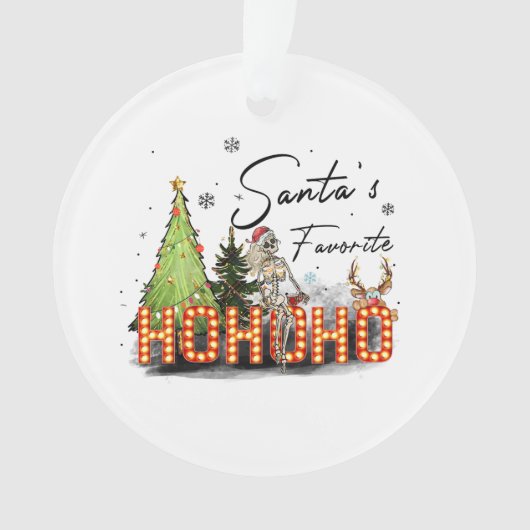 kerstcadeau favoriete ho Ho Ornament (voorkant)