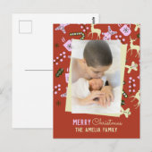 kerstcadeau feestdag feestelijke foto briefkaart (Voorkant / Achterkant)
