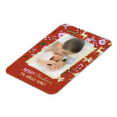 kerstcadeau feestdag feestelijke foto magneet (Linkerzijde)