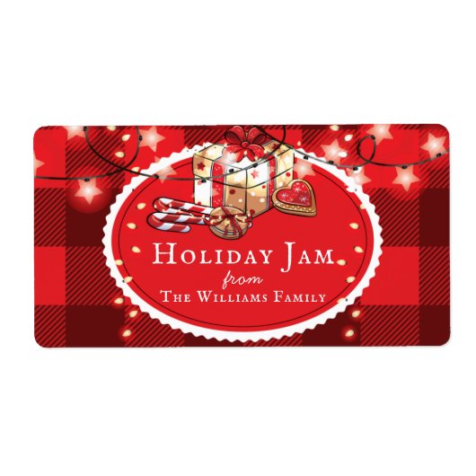 kerstcadeau feestdag persoonlijk etiket (Voorkant)