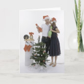 kerstcadeau feestdagen kaart (Voorkant)