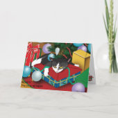 kerstcadeau feestdagen kaart (Voorkant)