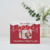 kerstcadeau feestdagenkaart (Staand voorkant)