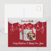 kerstcadeau feestdagenkaart (Voorkant / Achterkant)