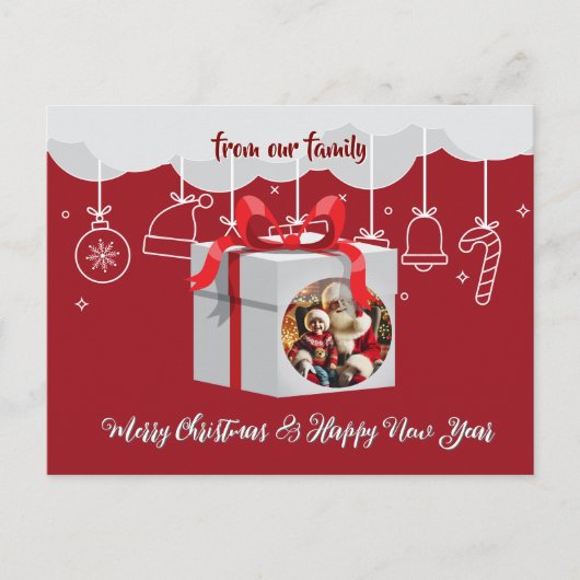 kerstcadeau feestdagenkaart (Voorkant)